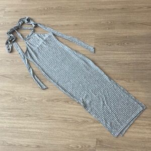 NWOT Fashion Nova Elegant Gray Halter Dress